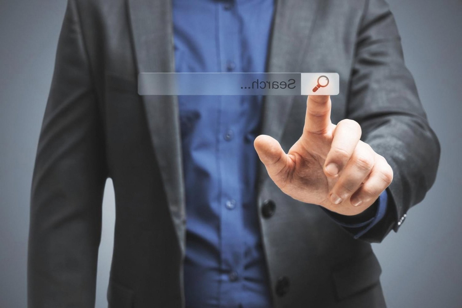 Person typing in a search bar to check UAE domain availability